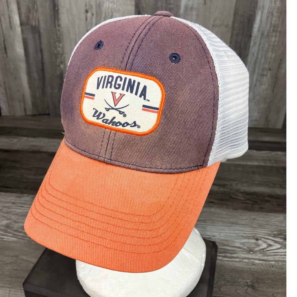 Captivating Virginia Wahoos UVA Trucker Hat Navy Orange White Snapback Cap